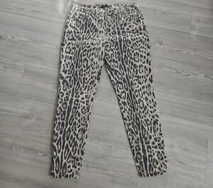 Studio Leopard Print Straight Leg Jeans